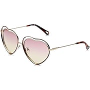 Chloe Heart Brown and Pink Sunglasses For Women CE131S-239-61