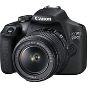 Canon EOS 2000D DSLR Camera Black 18-55 IS Lens