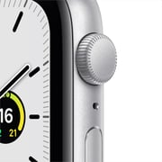 Apple Watch SE GPS 44mm Silver Aluminum Case with White Sport Band – Middle East Version