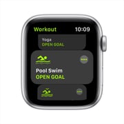 Apple Watch SE GPS 44mm Silver Aluminum Case with White Sport Band – Middle East Version