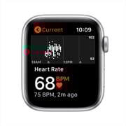 Apple Watch SE GPS 44mm Silver Aluminum Case with White Sport Band – Middle East Version