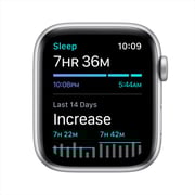 Apple Watch SE GPS 44mm Silver Aluminum Case with White Sport Band – Middle East Version