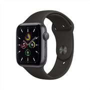 Apple Watch SE GPS 44mm Space Grey Aluminum Case with Black Sport Band – Middle East Version