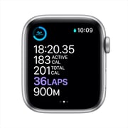 Apple Watch Series 6 GPS 44mm Silver Aluminum Case with White Sport Band