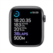 Apple Watch Series 6 GPS+Cellular 44mm Space Grey Aluminum Case with Black Sport Band - Middle East Version