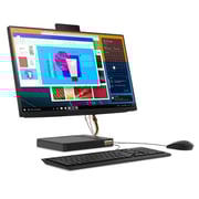 Lenovo IdeaCentre AIO 5 24IMB05 (2020) Desktop - 10th Gen / Intel Core i7-10700T / 23.8inch FHD / 1TB HDD + 256GB SSD / 16GB RAM / 2GB / Windows 10 Home / English & Arabic Keyboard / Black / Middle East Version - [F0FB000YAX]