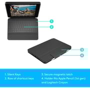 Logitech Rugged Folio Case Graphite iPad 7 Gen.