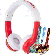 Buddyphones BPEXFDRED01K Explore Foldable On Ear Headset Red