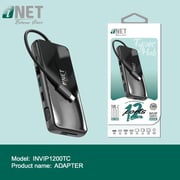 Inet INVIP1200TC 12 in 1 USB Type-C USB Hub