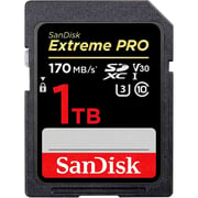 بطاقة ذاكرة سانديسك إكستريم برو إس دي إكس سي ١ تيرا بايت أسود  /  أحمر  SDSDXXY-1T00-GN4IN