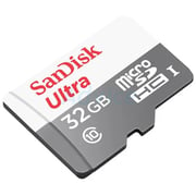 بطاقة ذاكرة سانديسك الترا مايكرو  SDHC 32  جيجابايت أبيض / رمادي  SDSQUNR-032G-GN3MN