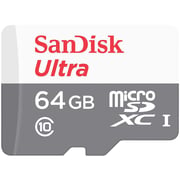 بطاقة ذاكرة سانديسك الترا مايكرو  SDHC 32  جيجابايت أبيض / رمادي  SDSQUNR-064G-GN3MN