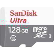 Sandisk Ultra microSDHC Memory Card 128GB White/Grey SDSQUNR-128G-GN6MN