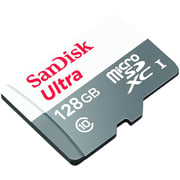 بطاقة ذاكرة سانديسك الترا مايكرو  SDHC 32  جيجابايت أبيض / رمادي  SDSQUNR-128G-GN6MN