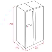 TEKA Side By Side 587L Refrigerator RLF 74910 SS Full No Frost