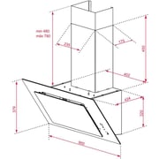 TEKA DVT 98660 TBS 90cm Vertical Decorative Hood in full glass design and FreshAir function