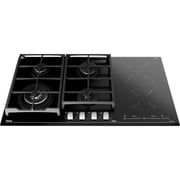 TEKA JZC 96342 BBB Gas on glass + Induction hob with Direct Functions and 6 cooking zones in 90cm of butane gas