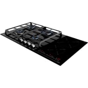 TEKA JZC 96342 BBB Gas on glass + Induction hob with Direct Functions and 6 cooking zones in 90cm of butane gas