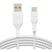 Belkin Boost↑Charge™ Braided Usb-C To Usb-A Cable, 2M, White