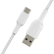 Belkin Boost↑Charge™ Braided Usb-C To Usb-A Cable, 2M, White