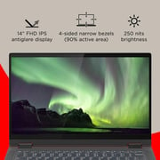 Lenovo Ideapad Flex 5 14ARE05 (2020) 2-in-1 Laptop - AMD Ryzen 7-4700U / 14inch FHD / 512GB SSD / 8GB RAM / Shared AMD Radeon Graphics / Windows 10 / English & Arabic Keyboard / Grey - [81X2007LAX]