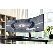 شاشة الألعاب سامسونج  880609043037  منحنية  QLED Odyssey G9  مقاس  49  بوصة