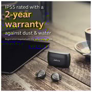 Jabra Elite 75t Earbuds – Active Noise Cancelling Bluetooth Headphones with Long Battery Life for True Wireless Calls and Music – Titanium Black