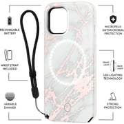 Case Mate LuMee Duo Case Rose Metallic White Marble For iPhone 12 mini