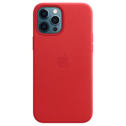 غطاء جلدي لهاتف Apple iPhone 12 Pro Max مزود بـ MagSafe - (PRODUCT) أحمر