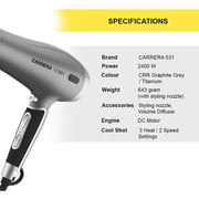 Carrera Hair Dryer 2400 Watts N0531