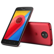 Moto C 4G Dual Sim Smartphone 16GB Metallic Cherry + Flip Cover