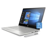 HP Pavilion x360 (2018) Laptop - 8th Gen / Intel Core i5-8265U / 14inch FHD Touch / 256GB SSD / 8GB RAM / Shared Intel UHD 620 Graphics / Windows 10 / English Keyboard / Silver - [14-CD1055CL]