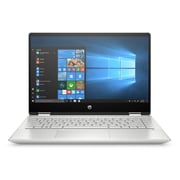 HP Pavilion x360 14-DH1007NE Convertible Touch Laptop - Core i7 1.8GHz 16GB 1TB+256GB 2GB Win10 14inch FHD Mineral Silver English/Arabic Keyboard