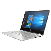 HP Pavilion x360 (2019) Laptop - 11th Gen / Intel Core i3-10110U / 14inch FHD Touch / 256GB SSD / 4GB RAM / Shared Intel UHD Graphics / Windows 10 / English & Arabic Keyboard / Silver / Middle East Version - [14-DH1025NE]