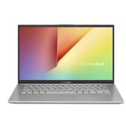 Asus VivoBook 14 Laptop - 8th Gen / Core i7-8550U / 14inch FHD / 1TB HDD+128GB SSD / 8GB RAM / Nvidia Geforce MX130 2GB / Win10 / Silver / English & Arabic Keyboard - A412UF-EK053T