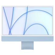 Apple iMac 24-inch (2021) - Apple M1 Chip / 8GB RAM / 256GB SSD / 7-core GPU / macOS Big Sur / English Keyboard / Blue / Middle East Version - [MJV93ZS/A]