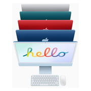 Apple iMac 24-inch (2021) - Apple M1 Chip / 8GB RAM / 256GB SSD / 7-core GPU / macOS Big Sur / English Keyboard / Pink / Middle East Version - [MJVA3ZS/A]