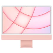 Apple iMac 24-inch (2021) - Apple M1 Chip / 8GB RAM / 256GB SSD / 8-core GPU / macOS Big Sur / English Keyboard / Pink / Middle East Version - [MGPM3ZS/A]