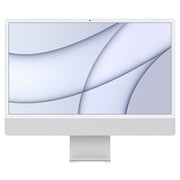 Apple iMac 24-inch (2021) - Apple M1 Chip / 8GB RAM / 512GB SSD / 8-core GPU / macOS Big Sur / English Keyboard / Silver / Middle East Version - [MGPD3ZS/A]