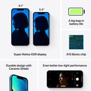 iPhone 13 ميني 256 جيجابايت أزرق (فيس تايم - مواصفات يابانية)