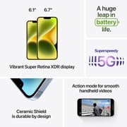 Apple iPhone 14 Plus بذاكرة تخزين داخلية سعة 512 جيجابايت لون بنفسجي- إصدار دولي