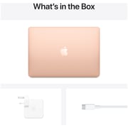 Apple MacBook Air 13-inch (2020) - Apple M1 Chip / 8GB RAM / 256GB SSD / 7-core GPU / macOS Big Sur / English Keyboard / Gold / Middle East Version - [MGND3ZS/A]