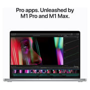 Apple MacBook Pro 14-inch (2021) - Apple M1 Chip Pro / 16GB RAM / 1TB SSD / 16-core GPU / macOS Monterey / English Keyboard / Silver - [MKGT3ZS/A] – Middle East Version