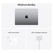 Apple MacBook Pro 14-inch (2021) - Apple M1 Chip Pro / 16GB RAM / 512GB SSD / 14-core GPU / macOS Monterey / English & Arabic Keyboard / Space Grey / Middle East Version - [MKGP3AB/A]