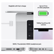 Apple MacBook Pro 16-inch (2021) - Apple M1 Chip Max / 32GB RAM / 1TB SSD / 32-core GPU / macOS Monterey / English & Arabic Keyboard / Silver / Middle East Version - [MK1H3AB/A]
