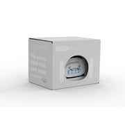 Clocky alarm clock on wheels - Chrome