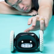 Clocky alarm clock on wheels - Black