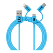 Juice Round 3 In1 Lightning Micro USB USB-C Cable 1m Black