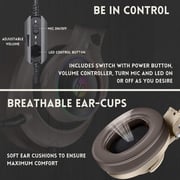 HP H500GS 7.1 Wired Stereo Gaming Headset with RGB Light ,Mic, for PC and Laptop GOLD COLOUR