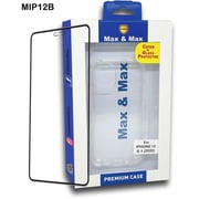 Max & Max Tempered Glass Screen Protector W/Clear Case iPhone 12 Pro/ 12